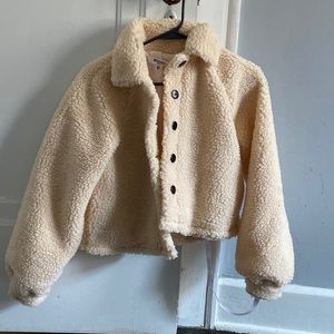 NWT: Beige/ Cream Misguided Teddy Coat
